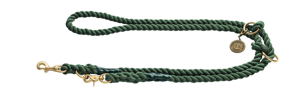 HUNTER Adjustable leash List, 8/200 rope, olive Medium - PawsPlanet Australia