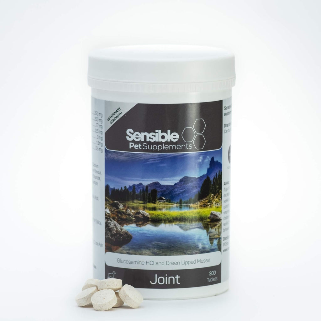 Sensible Pet Supplements 'Joint' for medium and large dogs. Contains glucosamine, green lipped mussel and a range of antioxidants. 300 chewable tablets. - PawsPlanet Australia