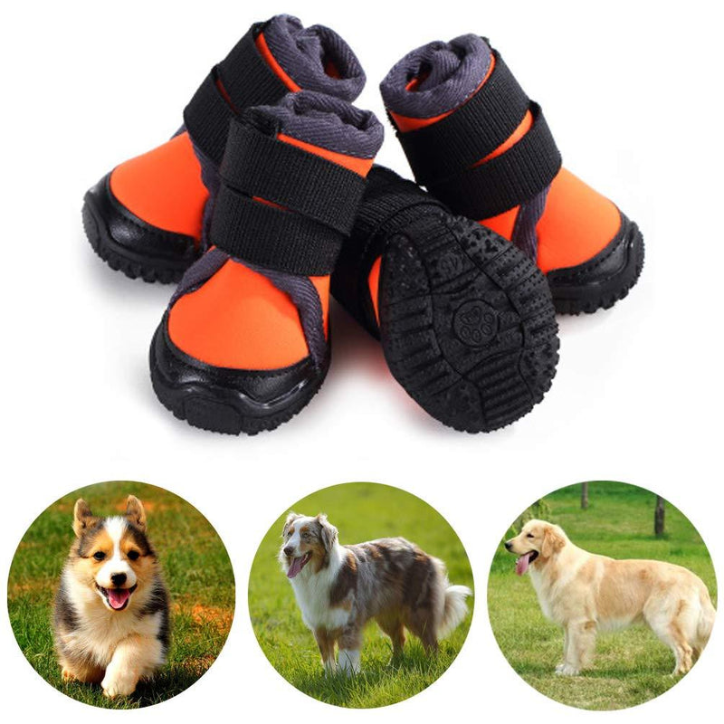Petilleur Protector Dog Boots Dog Shoes Anti-skid and Breathable for Outdoor Activities (90, Orange) 90 - PawsPlanet Australia