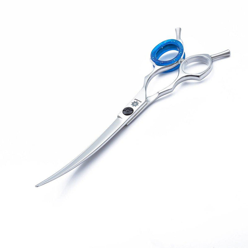 7.0 inches Twin Tail Safety Pet Curved Scissor - Japanese 440C Steel Dog/Cat Grooming Curved Scissors Pet Hair Cutting Clipping Shears(B-7.0-Upward Curved Scissor) B-7.0-Upward Curved Scissor - PawsPlanet Australia