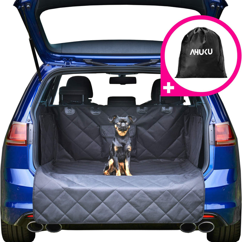 AHUKU 4-Layer Car Boot Liner Protector for Dogs with Bumper Flap - Heavy Duty Waterproof Anti-Slip Car Boot Cover - PawsPlanet Australia