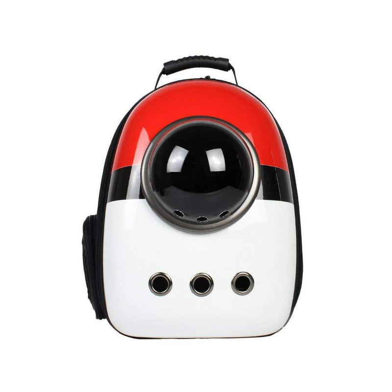 UKCOCO Pet Portable Carrier Space Capsule Backpack, Multiple Air Vents Breathable Pet Travel Backpack, Waterproof Lightweight Handbag for Small Dogs Cats Petite Pets (Red) - PawsPlanet Australia