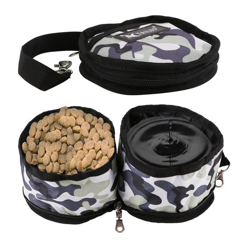 FancyWhoop Collapsible Dog Bowl Set,Waterproof  Travel Bowl Portable for Pet Dogs Cats Food Water Drinking Feeder Outdoors Travel Camping Hiking - PawsPlanet Australia