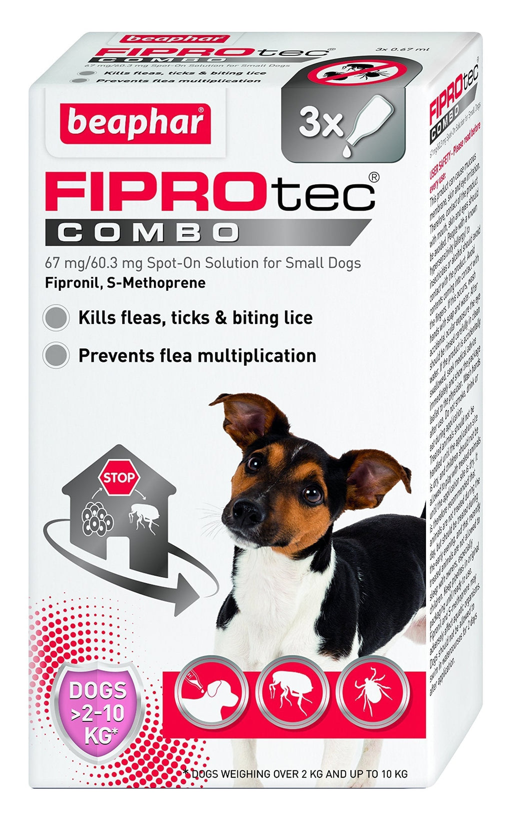 Beaphar Fiprotec Combo Spot On for Small Dogs Small Dog Pack of 3 - PawsPlanet Australia