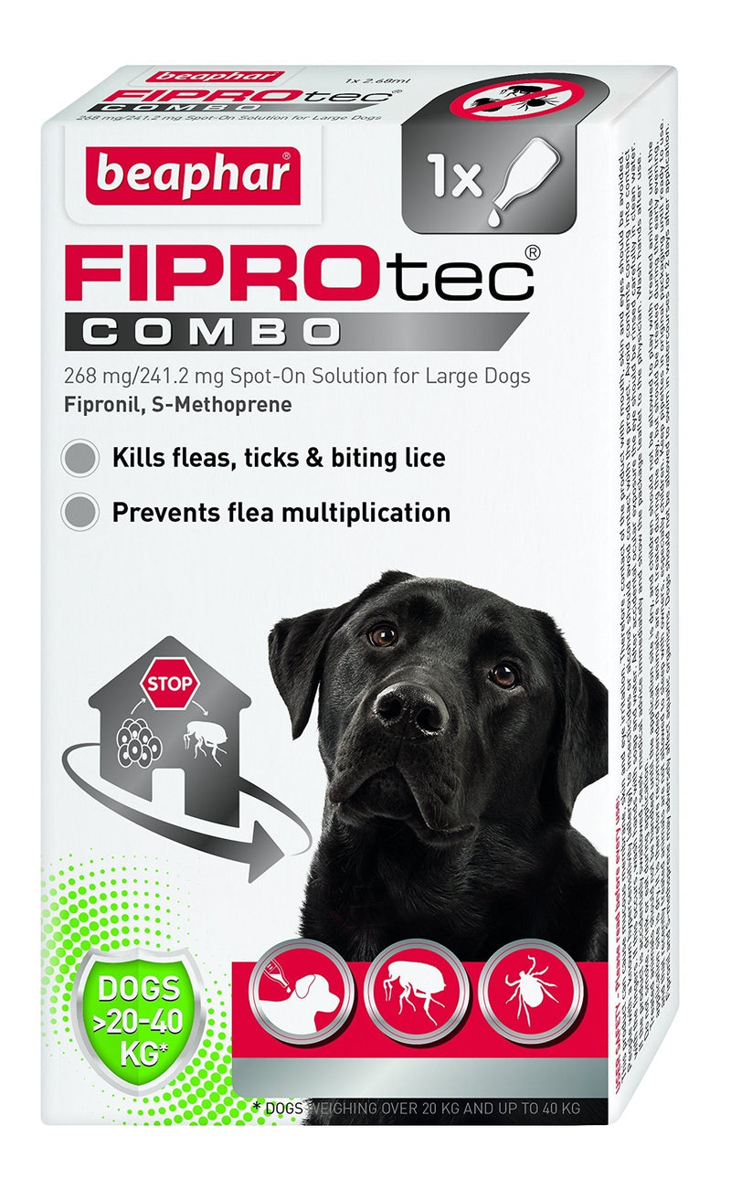 Beaphar Fiprotec Combo Spot On for Large Dogs Pack of 1 Large Dog Single - PawsPlanet Australia