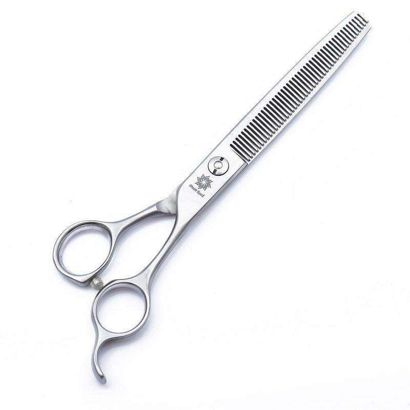 6.5 Inch Matte Silver 45 Teeth Dog Grooming Scissors Japanese 440C Stainless Steel Pet Groomer Scissors Shears for Thinning/Blending/Texturizing (B-7.0-Thinning Scissor) B-7.0-Thinning Scissor - PawsPlanet Australia