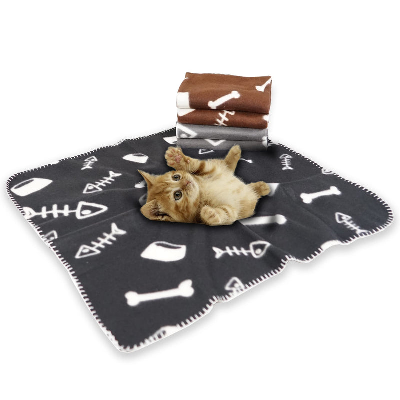 softan 5 Pack Pet Blanket, Cute Paw Print Ultra Soft Dog Blanket, Warm and Washable Animals Blanket Puppy Kitten Blanket 60x70cm - PawsPlanet Australia