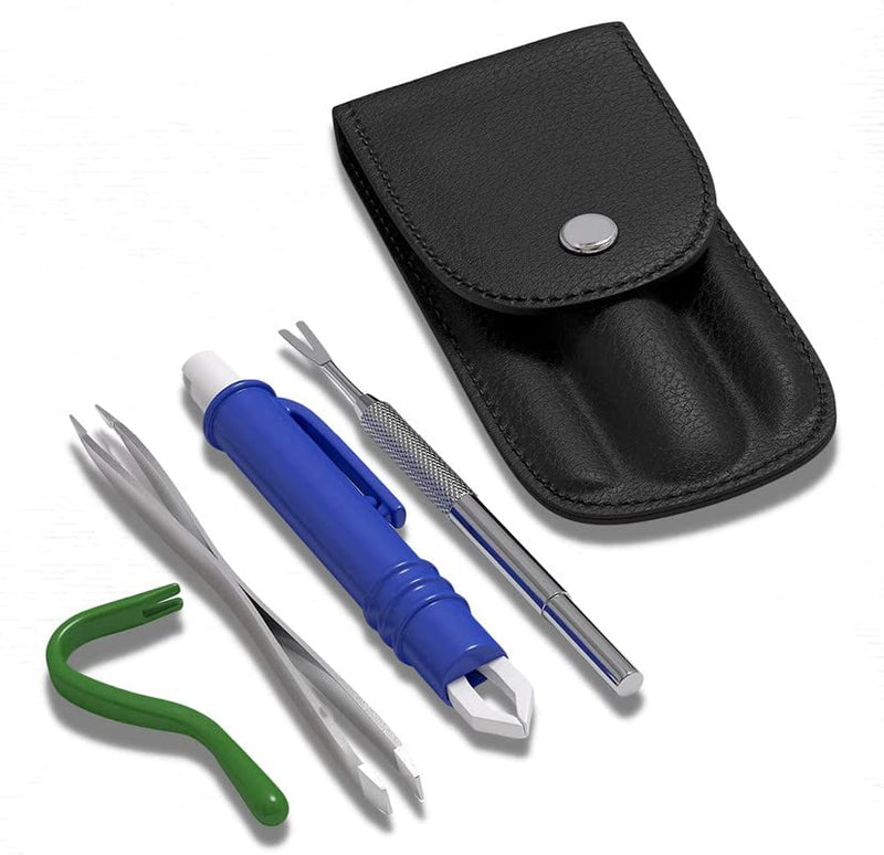 MYDAISY Tick Tweezers Set 3+1 with Case - Tick Removal - Safe Tick Protection for People & Pets - Children, Cat and Human - Tick Tweezers - PawsPlanet Australia