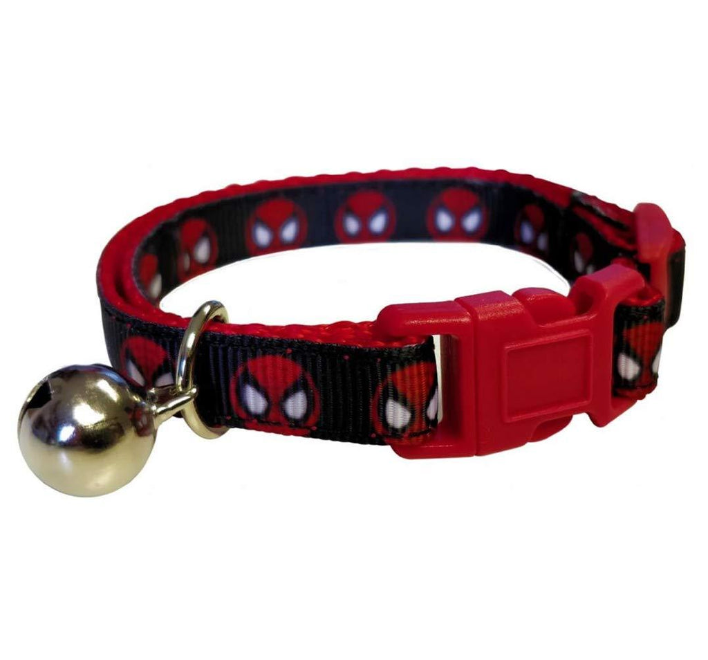 Spoilt Rotten Pets Black & Red Spidercat Collar With Bell & Safety Buckle - PawsPlanet Australia