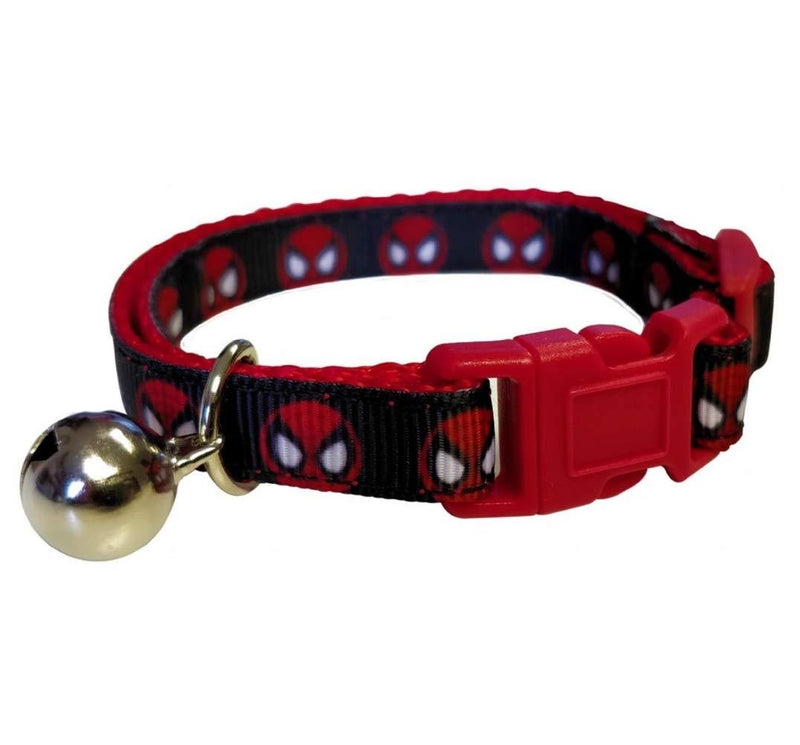 Spoilt Rotten Pets Black & Red Spidercat Collar With Bell & Safety Buckle - PawsPlanet Australia