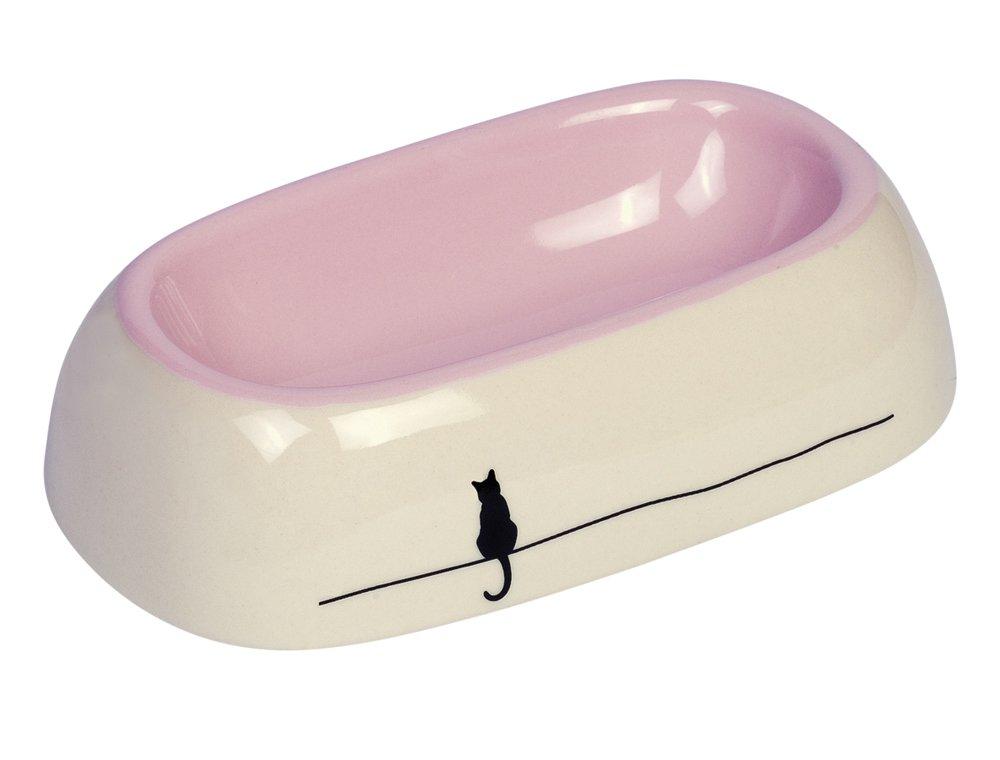 Nobby 73763 Cats Tabby Ceramic Dog Bowl – Pink/Cream - PawsPlanet Australia