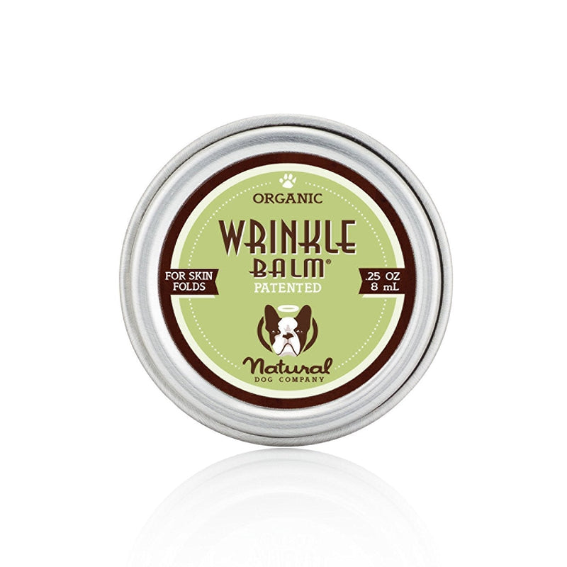 Natural Dog Company - Wrinkle Balm | Cleans and Soothes Dog Wrinkles and Skin Folds, Perfect for Bulldogs, All Natural, Organic Ingredients 0.25oz Travel Tin - PawsPlanet Australia