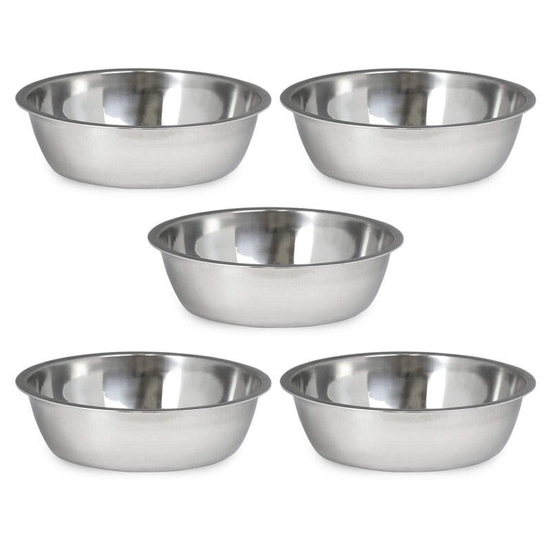 Me and My Pets Stainless Steel Food/Water Bowl - Pack of 5 - Choice of Size 12cm - PawsPlanet Australia