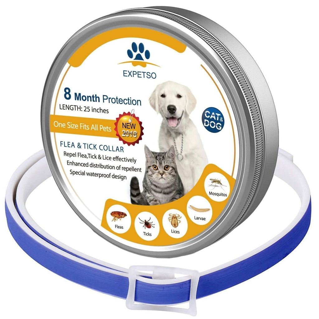 Expetso Flea and Tick Collar for Dog and Cat 8 Months Protection Blue - PawsPlanet Australia