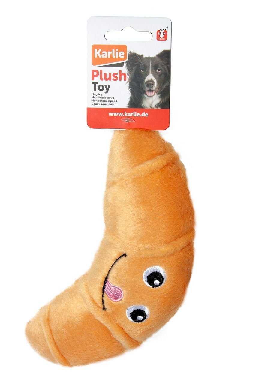 Karlie Croissant Plush Dog Toy L 19 cm Beige - PawsPlanet Australia