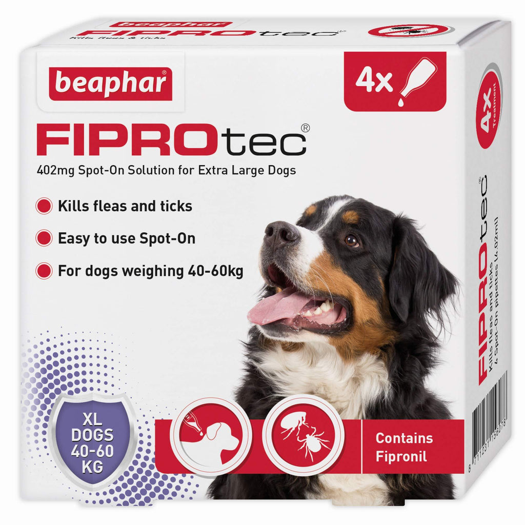 Beaphar Fiprotec Spot-On for X-Large Dog, 4 Pipette - PawsPlanet Australia