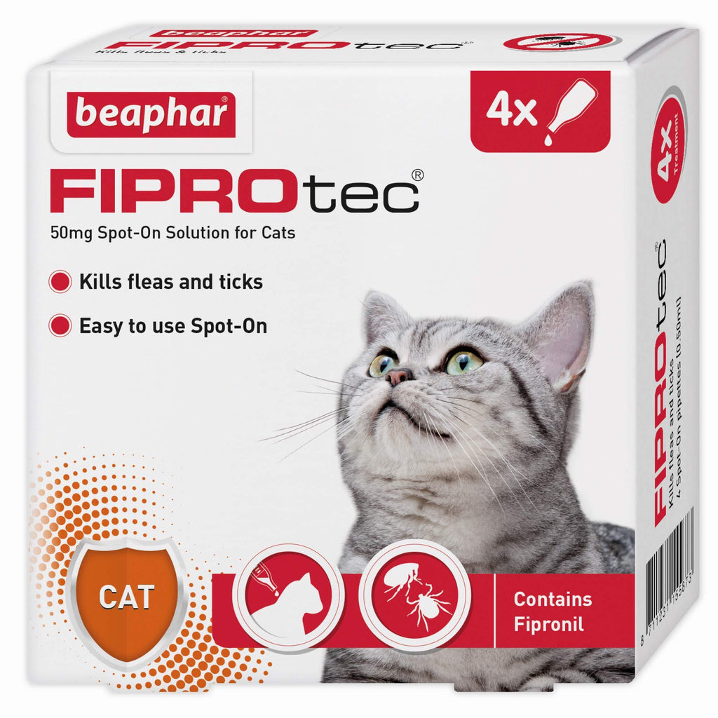 Beaphar Fiprotec Spot-On Cat, 4 Pipette - PawsPlanet Australia