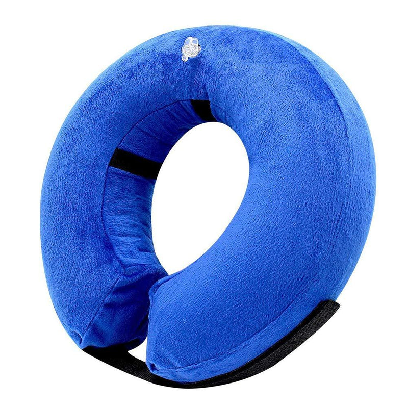 UKCOCO Pet Protective Inflatable Collar, Pet Recovery Wound Healing Protective Collar, Anti-bite Soft Collar for Dogs and Cats After Surgery - Size M (Blue) - PawsPlanet Australia