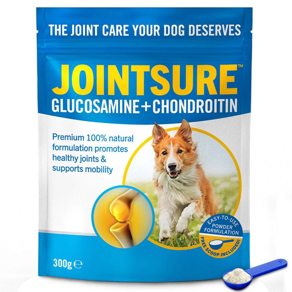 JOINTSURE Glucosamine & Chondroitin Powder for Dogs - 300g Pack, Supports Joint Structure & Maintains Mobility | 100% Pure Natural Powder | Zero Additives & Absorbed Quickly | Scoop Included - PawsPlanet Australia