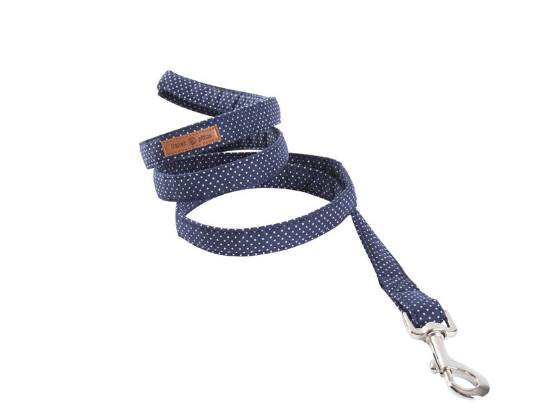 lionet paws Strong Dog Lead Cotton Handmade Dog Leash for Training Walking,Unique Dog Lead for Small Dogs S Blue Dot - PawsPlanet Australia