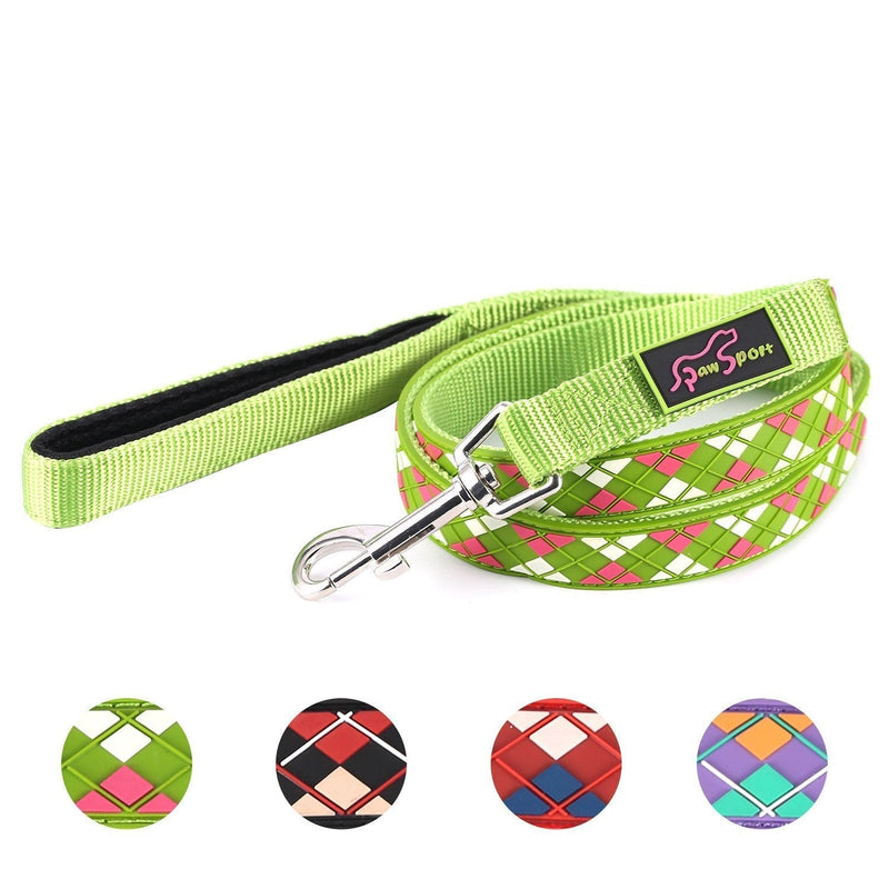 Paw Sport New Argyle Durable Dog Leashes, 2D Effect, Handmade Design, with Matching Dog Collars (L: 4' * 5/8", Green) - PawsPlanet Australia