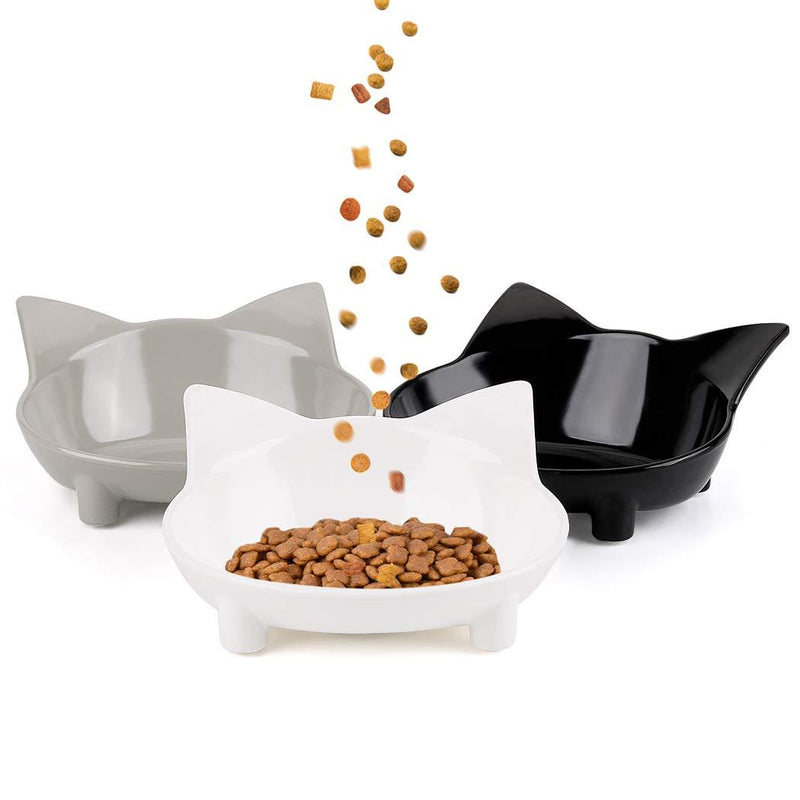 Legendog Cat Bowl,Anti-Slip Cat Feeding Bowl /Cat Bowl White/ Cat Water Bowl , Multi-purpose Double Pet Feeding Bowl Black/White/Gray - PawsPlanet Australia