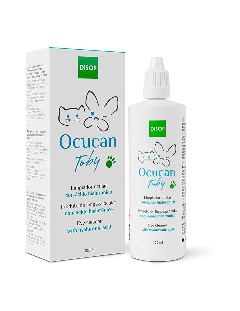 Ocucan Eye Cleaner with Hyaluronic Acid. Removes Rheum or Residue, Prevents Stains & Moisturizes Dogs and Cats Eyes (100 ml) 100 ml - PawsPlanet Australia