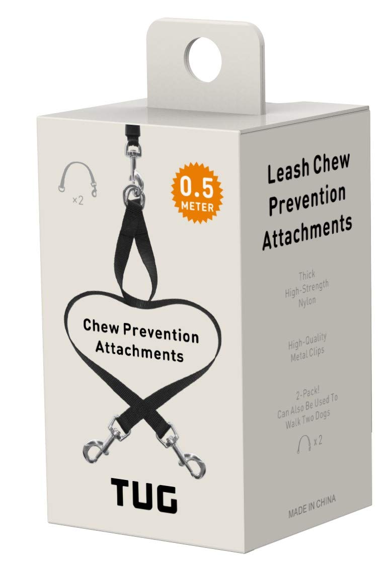 TUG 2-Pack Lead Attachment for Chew Prevention | 0.5 Meters | Walk Two Dogs with One Lead - PawsPlanet Australia