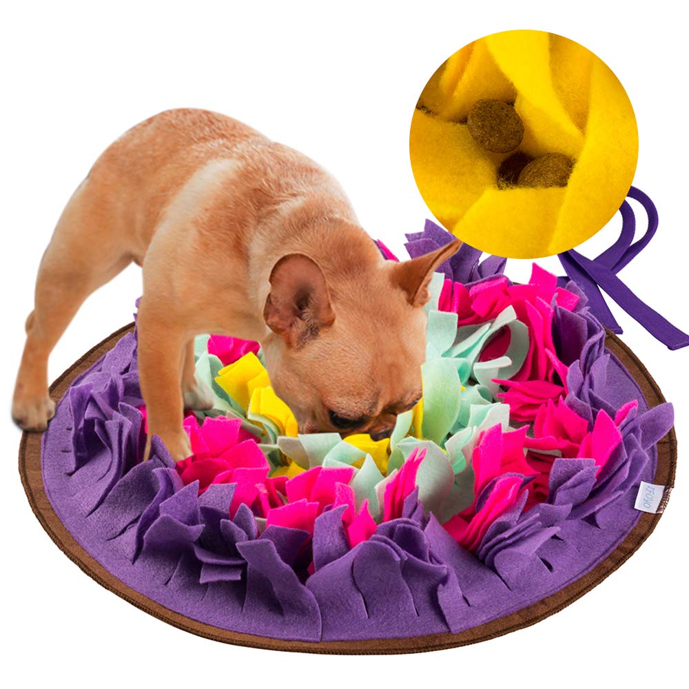 FREESOO Snuffle Mat for Dogs Pet Feeding Mat Puppy Training Pad Puzzle Toys Purple - PawsPlanet Australia