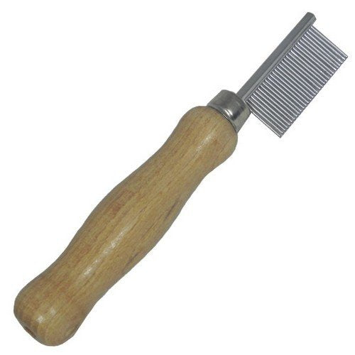 Smart Grooming Quarter Marking Comb Wooden Handle - Clear, Regular - PawsPlanet Australia