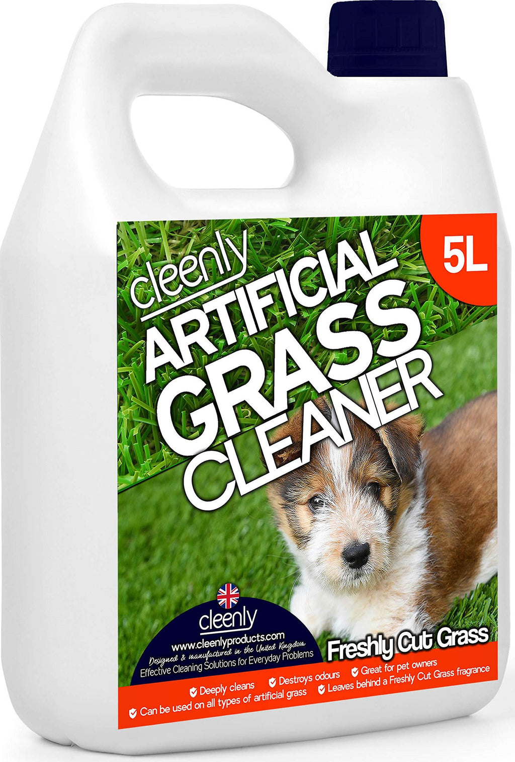 Cleenly Artificial Grass Cleaner for Dogs - Freshly Cut Grass Fragrance - 5 Litres - Eliminates Urine/Dog Wee Odours - PawsPlanet Australia