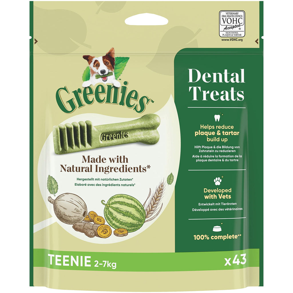 Greenies Dental Treat Teenie 340gm, Clear - PawsPlanet Australia