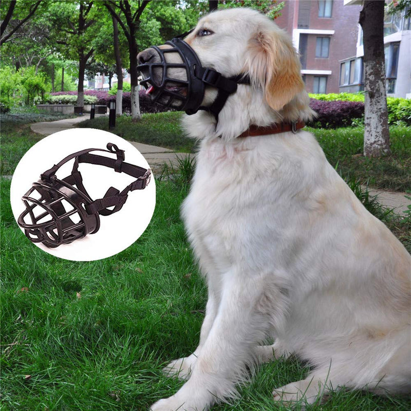JYHY® Soft Silica Gel Dog Muzzles,Adjustable Anti Biting Chewing Barking Training Dog Muzzle/Black-1 Size 1 (Pack of 1) Black - PawsPlanet Australia