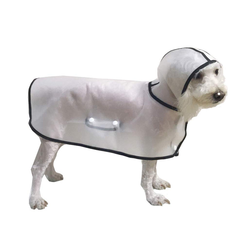 BbearT® Pet Raincoat, Dog Raincoat Poncho Ultra-Light Transparent Raincoat With Hood Waterproof Jackets Coats for Small Dogs Puppy (M: Back length 24cm, Black Side) - PawsPlanet Australia