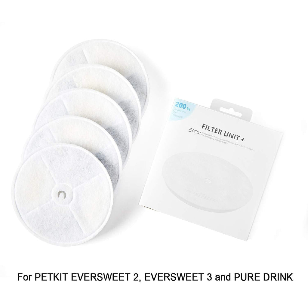 [Australia] - PETKIT Filter Units for EVERSWEET 2, EVERSWEET 3 and CYBERTIAL PUREDRINK Water Fountain, Replacement Filters (5 Pcs) W2 Filters 