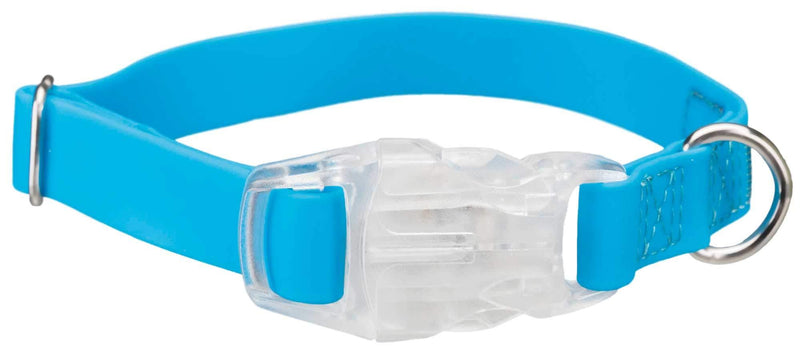 Safer Life Easy Flash Collar with Flasher, L-XL: 40-65 cm/25 mm, neon blue - PawsPlanet Australia