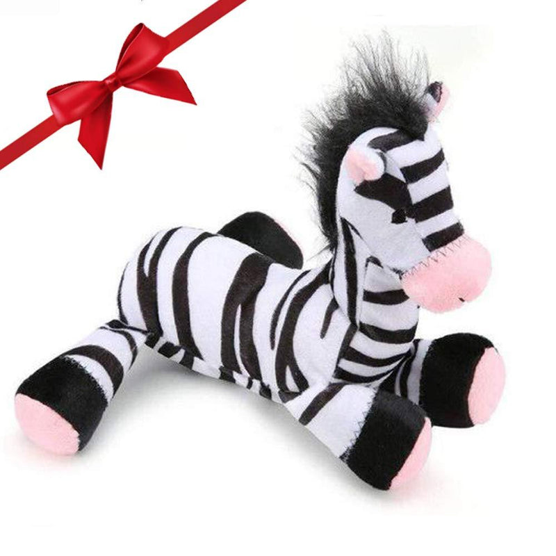 Pro Goleem Dog Toy Soft Pet Plush Squeaky Toys for boredom Puppy (zebra) Zebra - PawsPlanet Australia