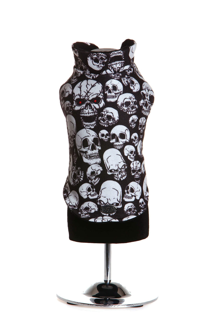 Trilly tutti Brilli SillanerXXS Silla Sweatshirt Cotton Skull Print XXS, Black - PawsPlanet Australia