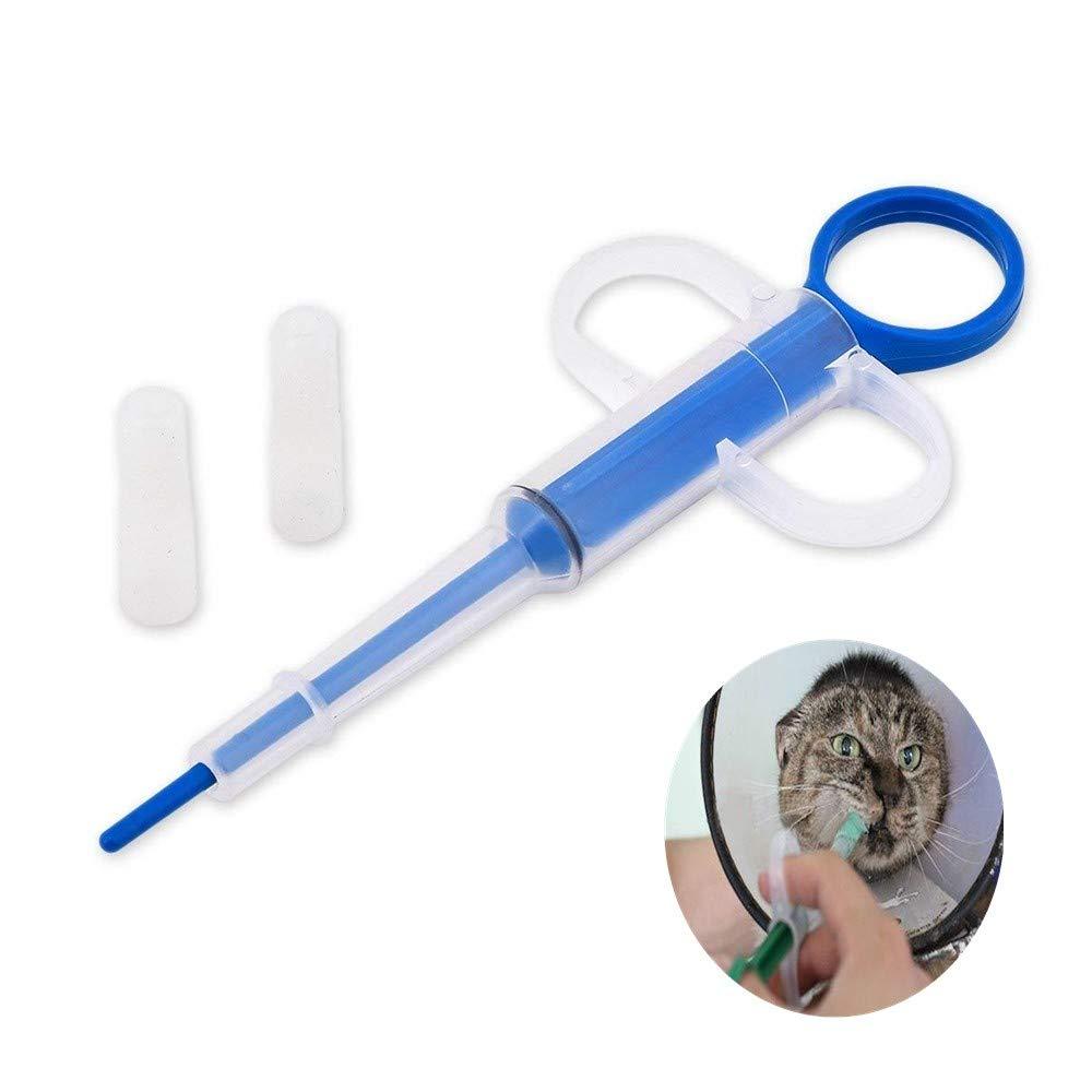 Reusable Safety Medicine Feeder Pet Silicone Tip Syringes Pills Dispenser Tool Feeding Kit for Dogs Cats Baby Animals (Blue) Blue - PawsPlanet Australia