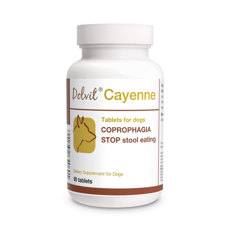 PETS Dolfos Dolvit Cayenne - Coprophagia stop stool eating 90 tablets enriched with digestive enzymes and probiotics - PawsPlanet Australia