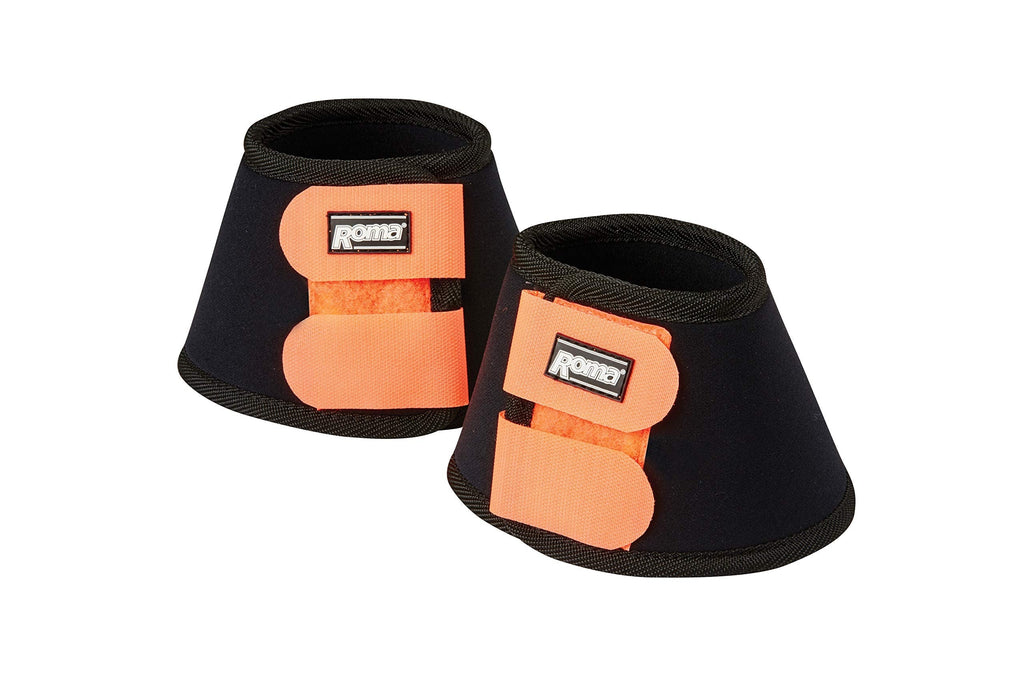 Roma Neoprene Bell Boots ll Black/Orange Full - PawsPlanet Australia