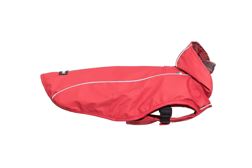 CHIARA Scotty Dog Raincoat 100 Percent Waterproof, Harness Integrated Sports Rain Jacket, Red 3XL - PawsPlanet Australia