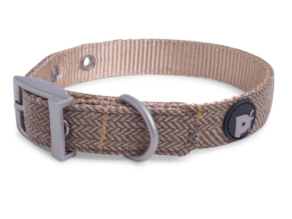 Petface Tan Tweed Collar, Small - PawsPlanet Australia