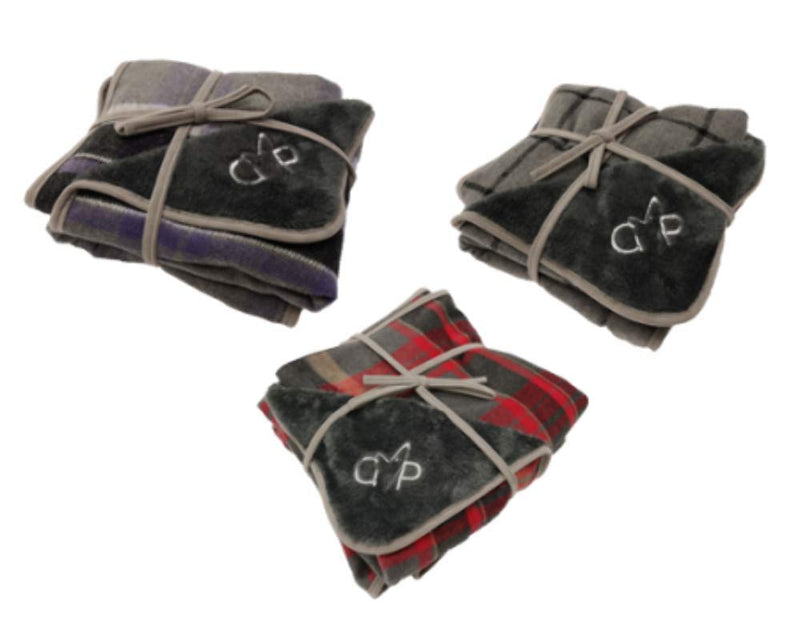 Gorpets Camden Blanket Medium (100x75 cm) Grey Check (Double Sided) - PawsPlanet Australia
