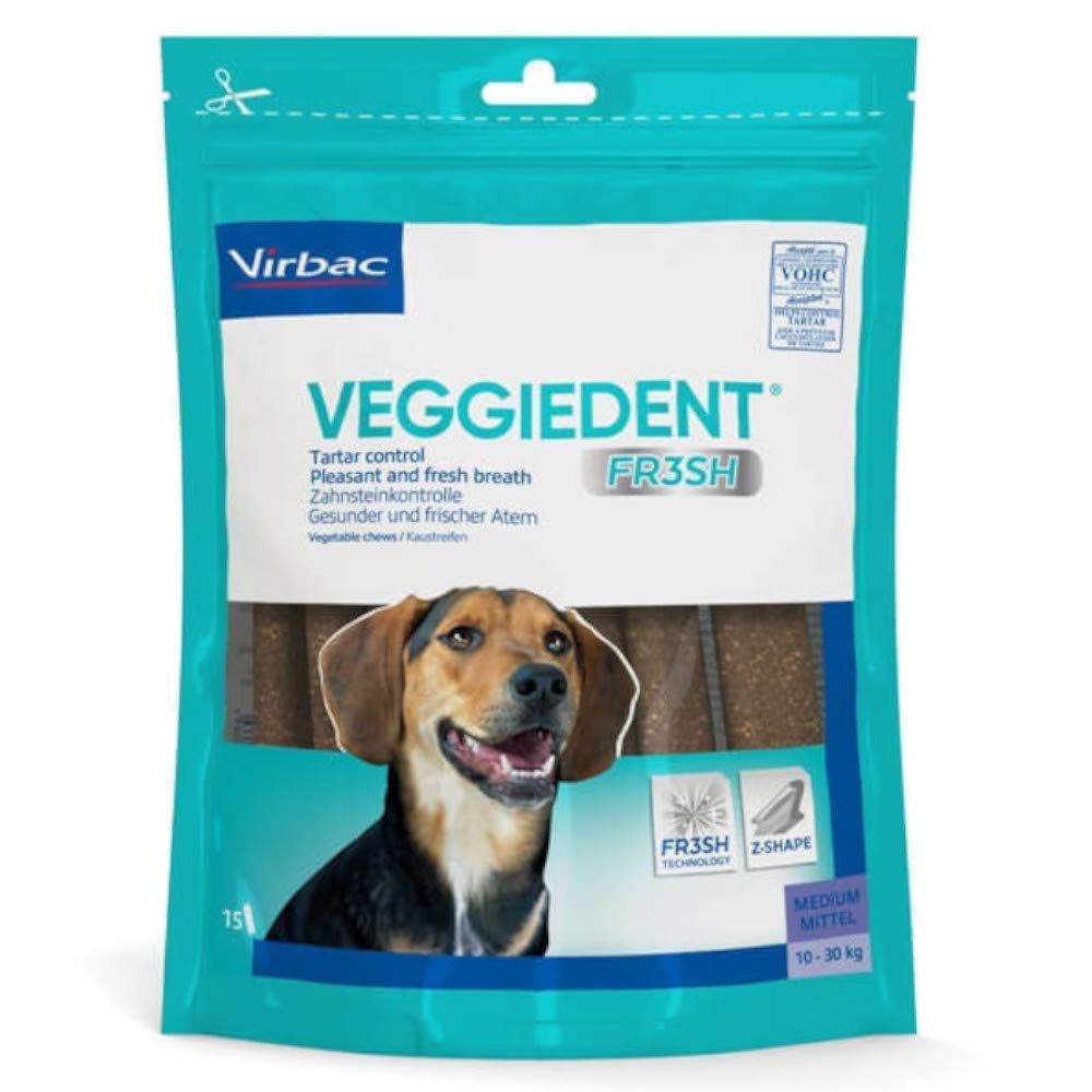 Virbac VeggieDent FR3SH Chews for Medium Dogs 10-30kg - PawsPlanet Australia