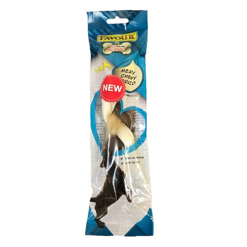 Favour Meaty Chewy Braid Treat for Dogs - High in Protein and Low in Fat, 1 Pack - PawsPlanet Australia