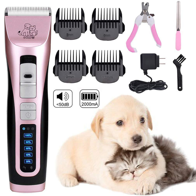 Dog Clipper - Pet Grooming Clipper 3 Speed Pet Electric Clippers Professional Dog Trimmer Cordless Pet Hair Trimmers Rechargeable Low Noise LED Heavy Duty Dog Shaver for Cats Horse 1 - PawsPlanet Australia