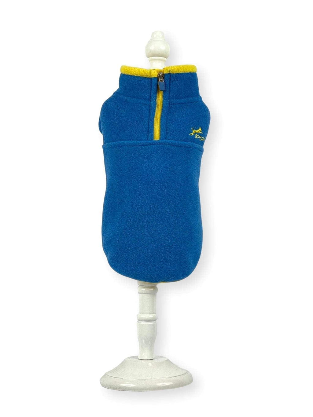 Cara Mia Dogwear Dog Fleece Vest Jumper Sweater Coat for Small Breed Dogs, Extra Thick, (Small, Blue and Yellow) - PawsPlanet Australia