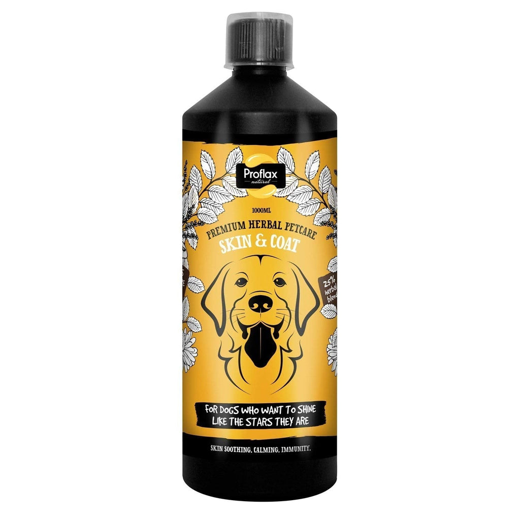 Proflax Skin and Coat Superfood Supplement, 1 Litre 1 l (Pack of 1) - PawsPlanet Australia