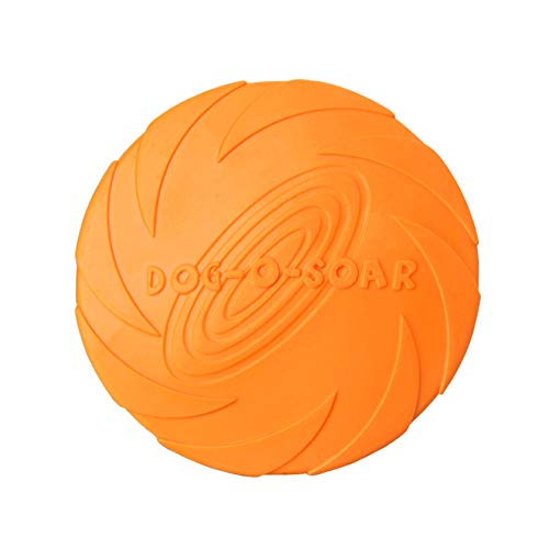 Andiker Dog Flying Disc Toy, Dog Toy, Pet Flying Saucer, Durable Rubber Training Pet Chew Toy for Outdoor Interactive Fun (M) M - PawsPlanet Australia